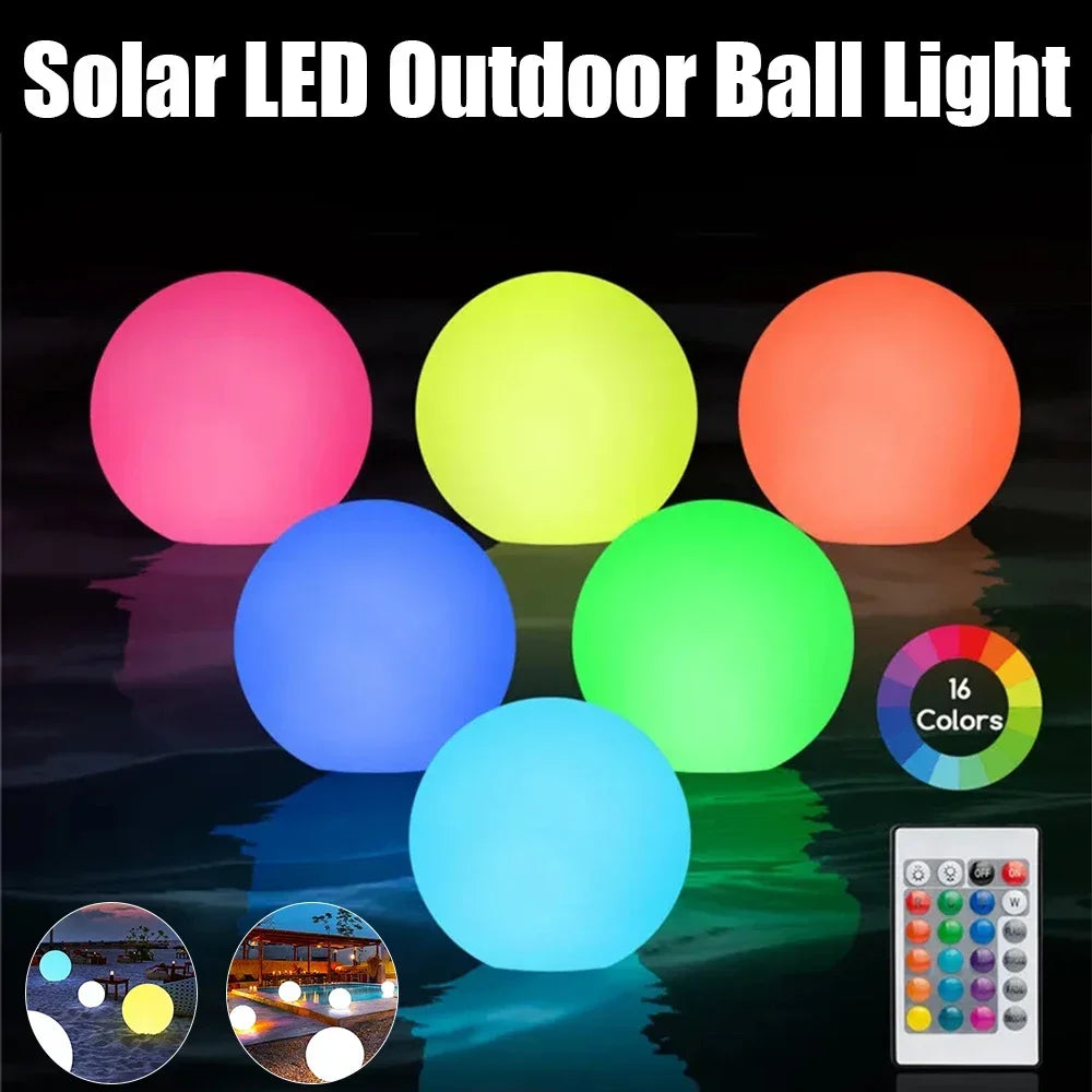 Outdoor Decoration Atmosphere Romantic Round Ball Light Outdoor Light Emitting Ball Waterproof Solar Courtyard Light Lawn Light