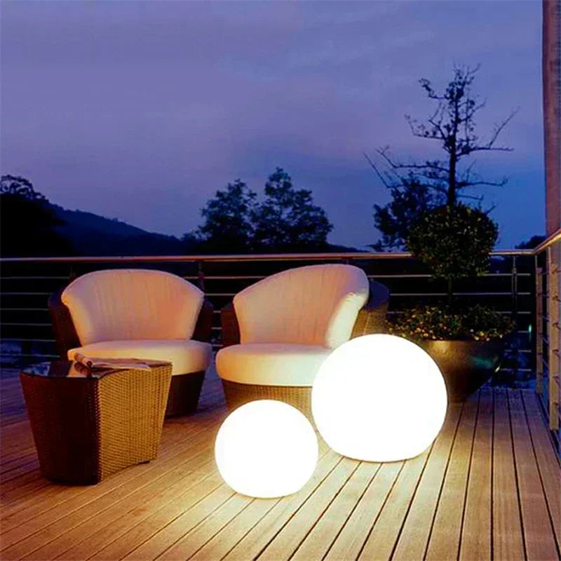 Outdoor Decoration Atmosphere Romantic Round Ball Light Outdoor Light Emitting Ball Waterproof Solar Courtyard Light Lawn Light